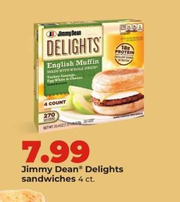 Jimmy Dean® Delights sandwiches