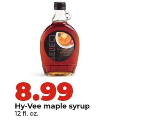Hy-Vee maple syrup