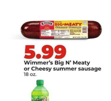 Wimmer’s Big N’ Meaty or Cheesy summer sausage