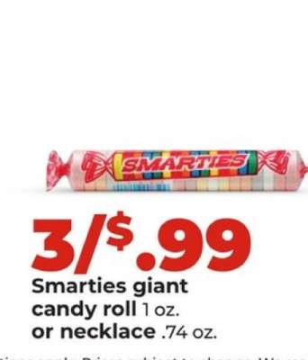 Smarties giant candy roll