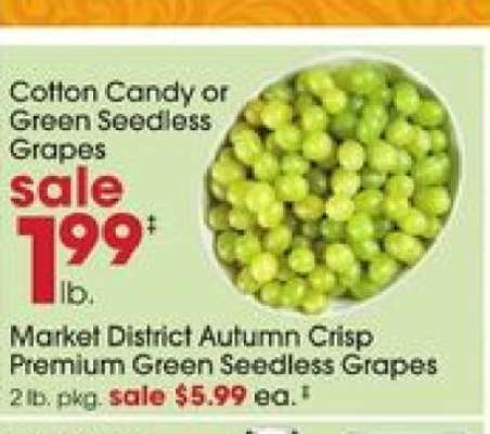 Cotton Candy or Green Seedless Grapes