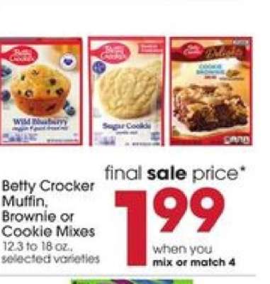 Betty Crocker Muffin, Brownie or Cookie Mixes