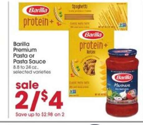 Barilla Premium Pasta or Pasta Sauce