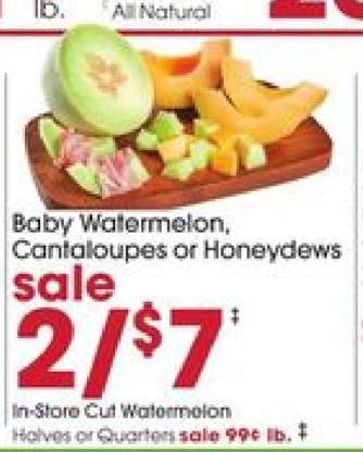 Baby Watermelon, Cantaloupes or Honeydews