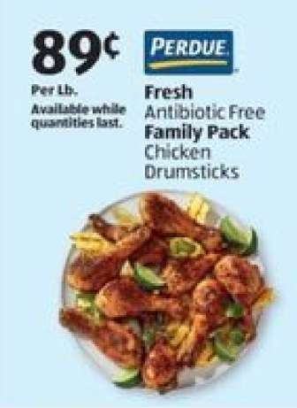Perdue Fresh Antibiotic Free Family Pack Chicken Drumsticks