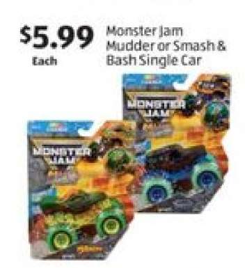 Monster Jam Mudder or Smash & Bash Single Car