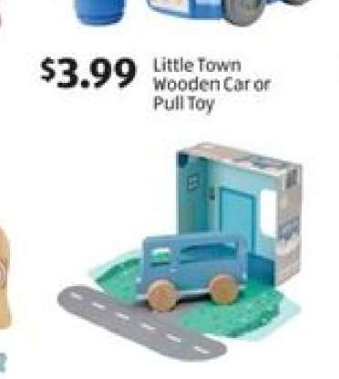 Little Town Wooden Car or Pull Toy
