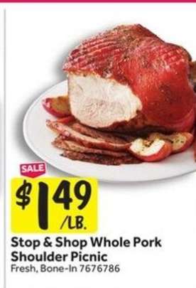 Stop & Shop Whole Pork Shoulder Picnic