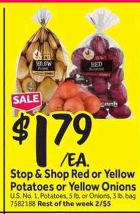 Stop & Shop Red or Yellow Potatoes or Yellow Onions