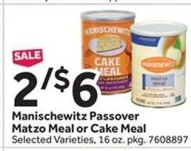Manischewitz Passover Matzo Meal or Cake Meal
