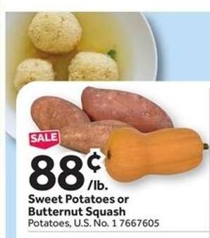 Sweet Potatoes or Butternut Squash