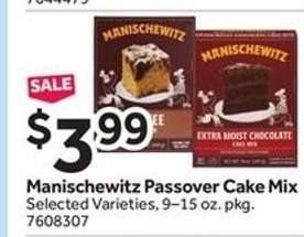 Manischewitz Passover Cake Mix