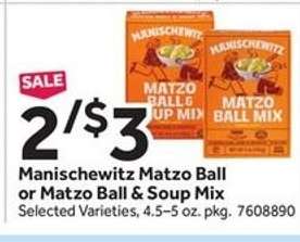 Manischewitz Matzo Ball or Matzo Ball & Soup Mix