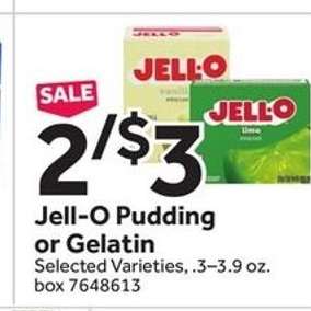 Jell-O Pudding or Gelatin