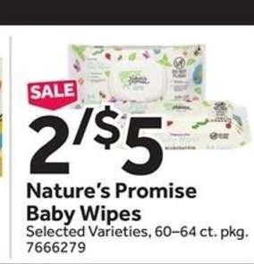 NATURE'S PROMISE BABY WIPES