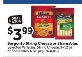 Sargento String Cheese or Shareables