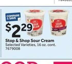 Stop & Shop Sour Cream