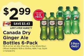 Canada Dry Ginger Ale Bottles 6-Pack