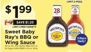 Sweet Baby Ray's BBQ or Wing Sauce