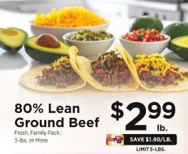 80% Lean Ground Beef