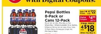 Pepsi Bottles 8-Pack or Cans 12-Pack