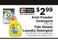 Ariel Powder Detergent / Tide Simply Laundry Detergent
