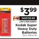 Kodak Super Heavy Duty Batteries