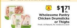 Wholesome Pantry Chicken Drumsticks or Thighs
