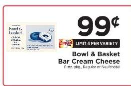 Bowl & Basket Bar Cream Cheese