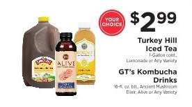 Turkey Hill Iced Tea / GT'S Kombucha Drinks