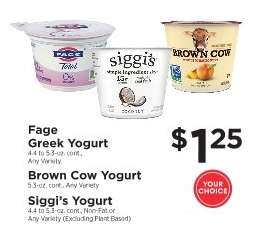 Fage Greek Yogurt, Brown Cow Yogurt, Siggi's Yogurt