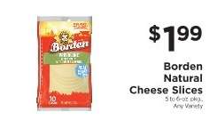 Borden Natural Cheese Slices