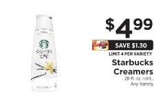 Starbucks Creamers