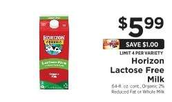 Horizon Lactose Free Milk