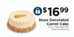 Store Decorated Carrot Cake
