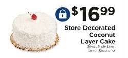 Store Decorated Coconut Layer Cake