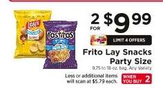 Frito Lay Snacks Party Size