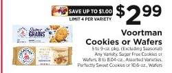 Voortman Cookies or Wafers