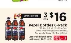 Pepsi Bottles 6-Pack