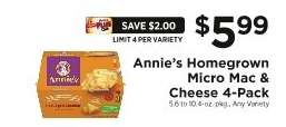 Annie’s Homegrown Micro Mac & Cheese 4-Pack