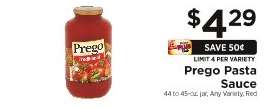 Prego Pasta Sauce