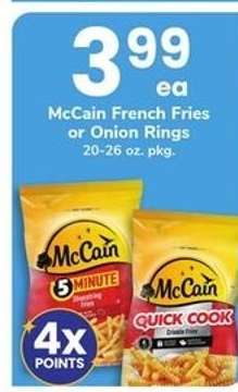 McCain French Fries or Onion Rings