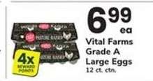 Vital Farms Grade A Large Eggs