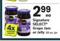 Signature SELECT Grape Jam or Jelly