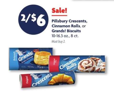 Pillsbury Crescents, Cinnamon Rolls or Grands Biscuits