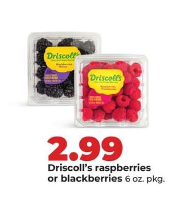 Driscoll's Raspberries or Blackberries