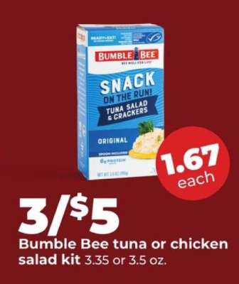 Bumble Bee tuna or chicken salad kit