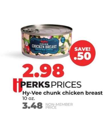 Hy-Vee chunk chicken breast
