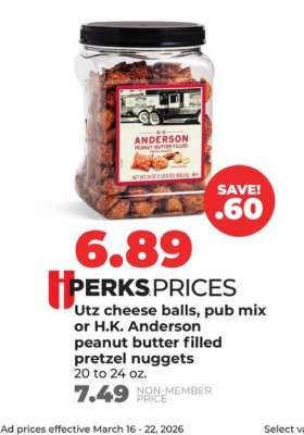 H.K. Anderson peanut butter filled pretzel nuggets