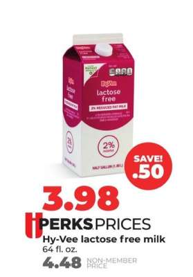 Hy-Vee lactose free milk